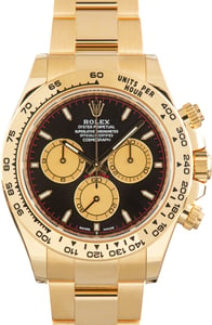 Used 18k Yellow Gold Rolex Cosmograph Daytona 126508 Black Dial