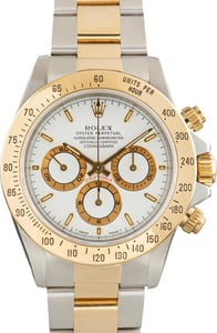 Pre-Owned Rolex Daytona White Dial Ref 16523 Zenith Movement