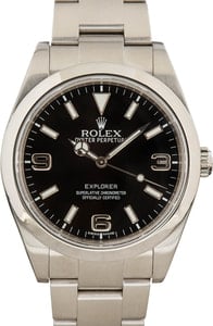 Rolex Explorer 39MM Stainless Steel, Oyster Band Black Mark I Dial, Rolex Box (2010)