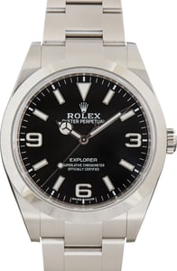 Pre-Owned Rolex Explorer Black Dial Ref 214270
