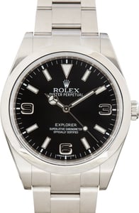 Pre-Owned Stainless Steel Rolex Explorer Ref 214270 Arabic Dial