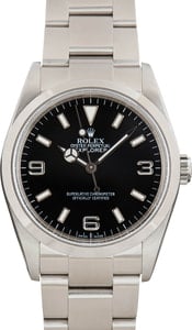 Used Rolex Explorer Black Dial 114270 Stainless Steel Oyster