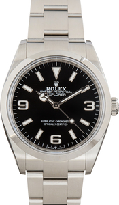 Pre-Owned Rolex Explorer 36 Ref 124270 Black Arabic Dial