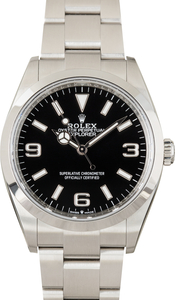 Used Black Arabic Dial Rolex Explorer 36 Ref 124270