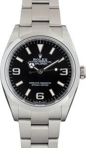 Used Rolex Explorer Black Arabic Dial 124270 Stainless Steel