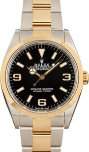Pre-owned Rolex Explorer 124273 Black Dial