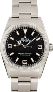 Used Stainless Steel Rolex Explorer 36 Ref 14270 Black Dial