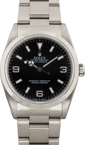 Used Rolex Explorer 36 Black Arabic Dial Ref 14270