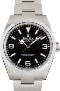 Used Rolex Explorer 40 Black Arabic Dial Ref 224270