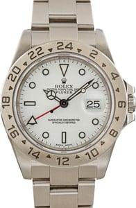 Rolex Explorer 40MM Stainless Steel, Oyster Band White Polar Dial, B&P (2000)