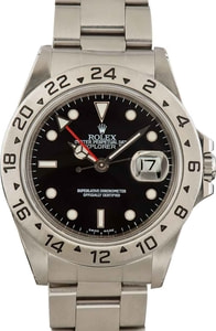 Pre-Owned Men's Rolex Explorer II Ref 16570 Black Dial