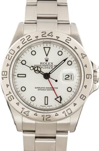 Used White Polar Dial Rolex Explorer II Ref 16570