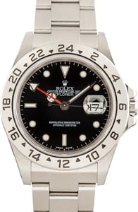 192692 Used Steel Rolex Explorer II Ref 16570 Black Dial
