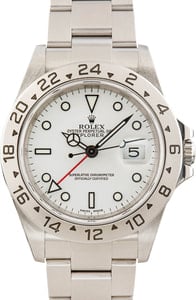Preowned Rolex Explorer II 16570 White Dial