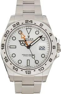 Used Rolex Explorer II Ref 216570 White Chromalight Dial