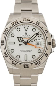 Rolex Explorer 42MM Stainless Steel, Oyster Band White Polar Dial, Rolex Box (2010)