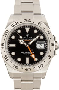 Pre-Owned Stainless Steel Rolex Explorer II Ref 226570 Black Chromalight Dial