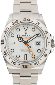 Pre-Owned White Polar Dial Rolex Explorer II 226570