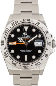 Used Stainless Steel Rolex Explorer II Black Chromalight Dial Ref 226570