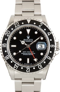 Used Stainless Steel Rolex GMT-Master Ref 16700 Black Dial
