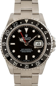 Pre-Owned Rolex GMT-Master II ref 16710 Black Dial