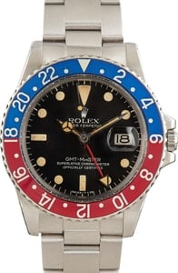 Vintage Pepsi Rolex GMT-Master 1675 Stainless Steel