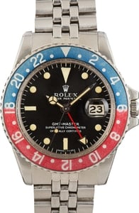 Vintage Rolex GMT-Master 1675 Stainless Steel Pepsi