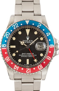 Vintage Rolex GMT-Master Ref 1675 Pepsi Stainless Steel