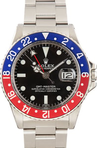 Vintage Rolex GMT-Master Stainless Steel Ref 1675 Pepsi