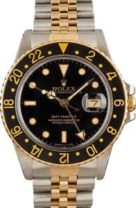Pre-Owned Rolex GMT-Master 16753 Black Dial