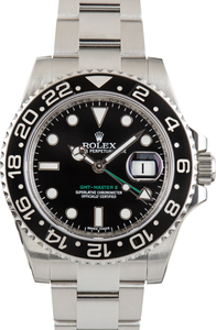 Pre-Owned Rolex GMT-Master II Ref 116710LN Black Chromalight Dial