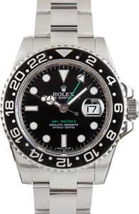 Pre-Owned Rolex GMT-Master II Stainless Steel Ref 116710LN Black Dial