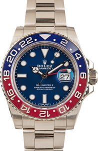 Pre-Owned 18k White Gold Rolex GMT-Master II Ref 116719BLRO Pepsi