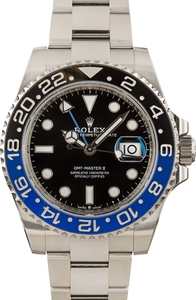 Pre-Owned Rolex GMT-Master II Batman Ref 126710BLNR Black Dial