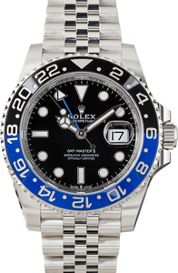 Pre-Owned Rolex GMT-Master II Batgirl Ref 126710BLNR Blue & Black Bezel