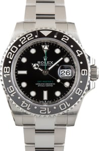 Pre-Owned Bruce Wayne Rolex GMT-Master II ref 126710GRNR Stainless Steel