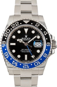 Used Batman Rolex GMT-Master II Ref 126710BLNR Black Chromalight Dial