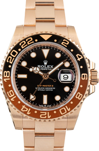 Pre-Owned 18k Everose Gold Rolex GMT-Master II Root Beer Ref 126715CHNR