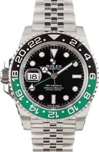 Used Left Handed Sprite Rolex GMT Master II Ref 126720VTNR Steel Jubilee