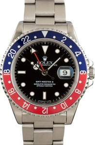 Pre-owned Rolex GMT-Master II ref 16710 Stainless Steel Pepsi