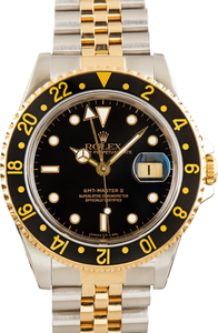 Pre-Owned Black Dial Rolex GMT-Master II Ref 16713 Jubilee Bracelet