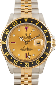 Used Rolex GMT-Master II Ref 16713 Serti Dial
