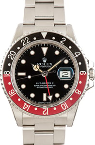 Used Rolex GMT-Master II Ref 16760 Red & Black Fat Lady Coke