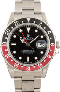 Pre-Owned Rolex GMT-Master II Ref 16760 Red & Black Fat Lady Coke