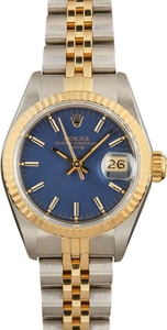 Ladies Rolex Date 69173 Blue Dial