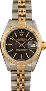 Rolex Datejust 69173 Black Tapestry Dial