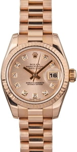 Ladies Rolex Datejust 179175 Everose Gold