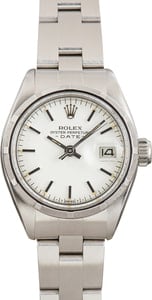 Ladies Rolex Date 6919 White Dial