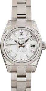 Used Lady Rolex Datejust 179160 White Dial