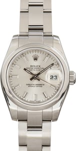 Used Lady Rolex Datejust 179160 Silver Dial